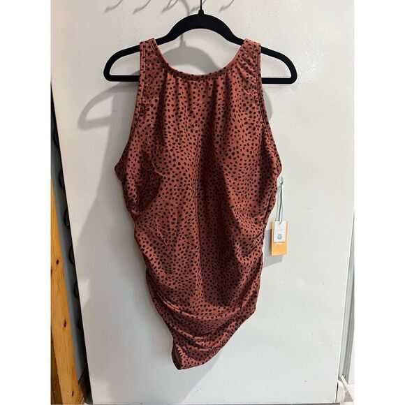 Kona Sol One Piece Poke-A-Dot Swimsuit Woman’s Size 17 NEW - Picture 1 of 10